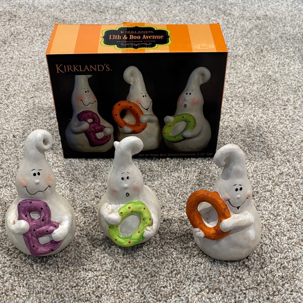 Kirklands Ghost Figurines with Colorful Letters
Halloween Boo Figures